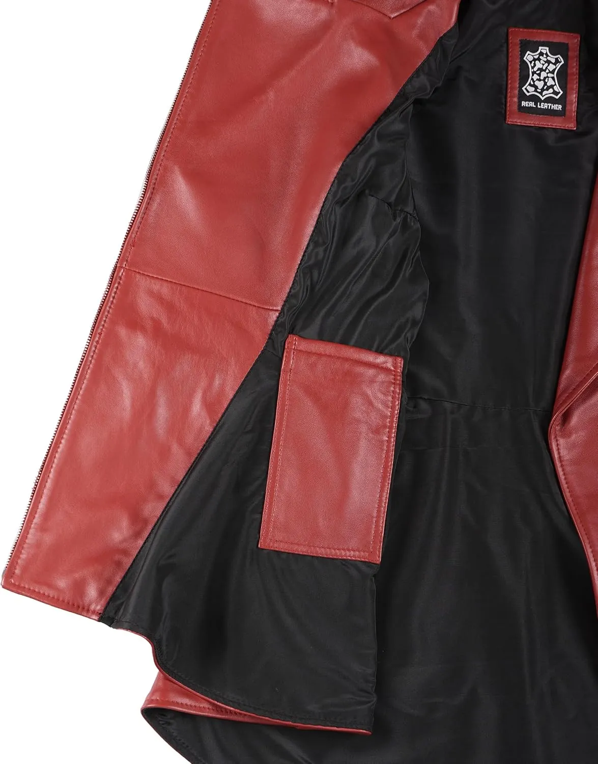 Decrum Leather Peplum Jackets for Women - Real Lambskin Peplum Leather Jacket Women