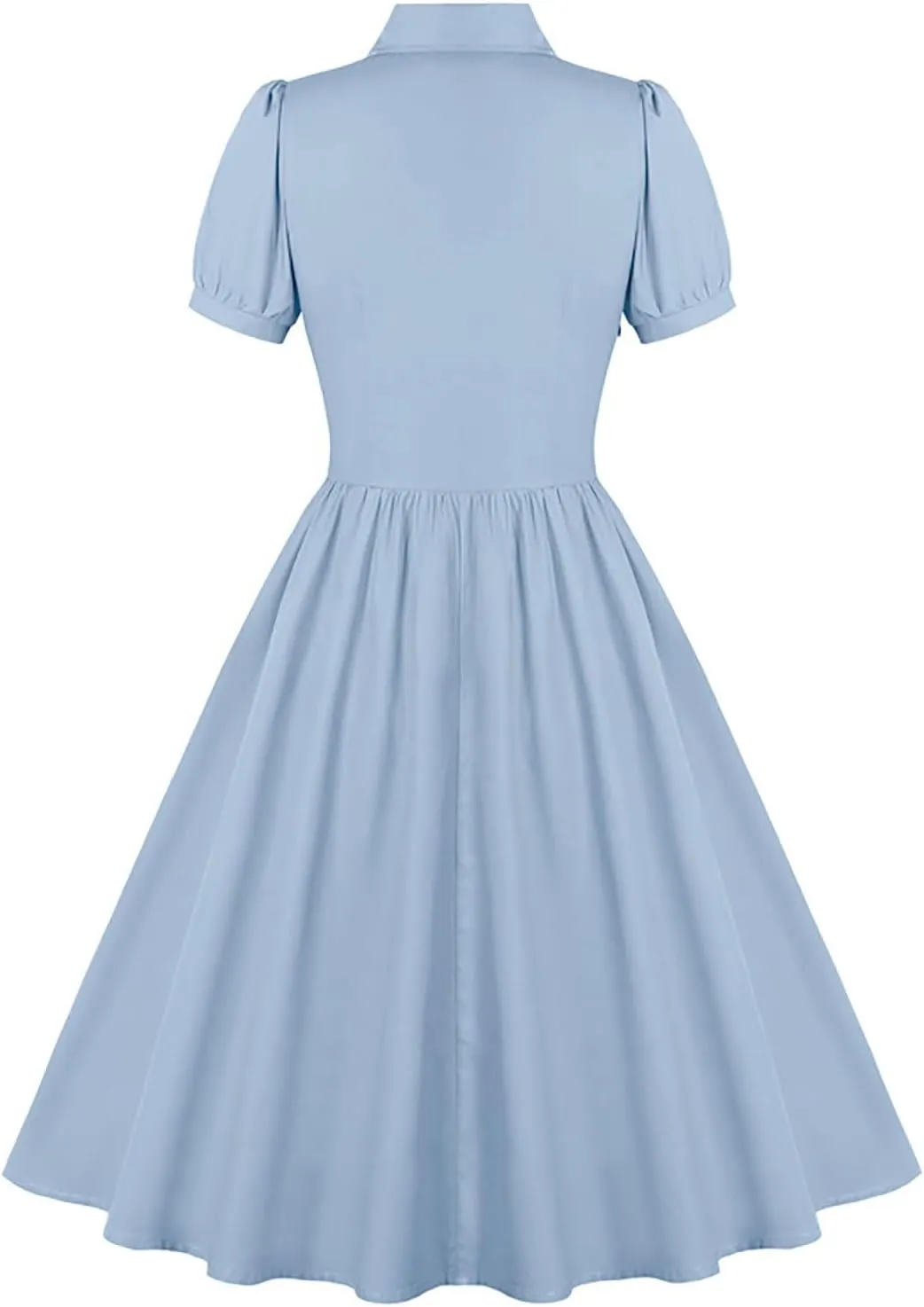 Dresses for Women Plus Size Lapel Collar Flowy Swing Vacation Dress Casual Midi Dress Summer Short Sleeve Retro Dress