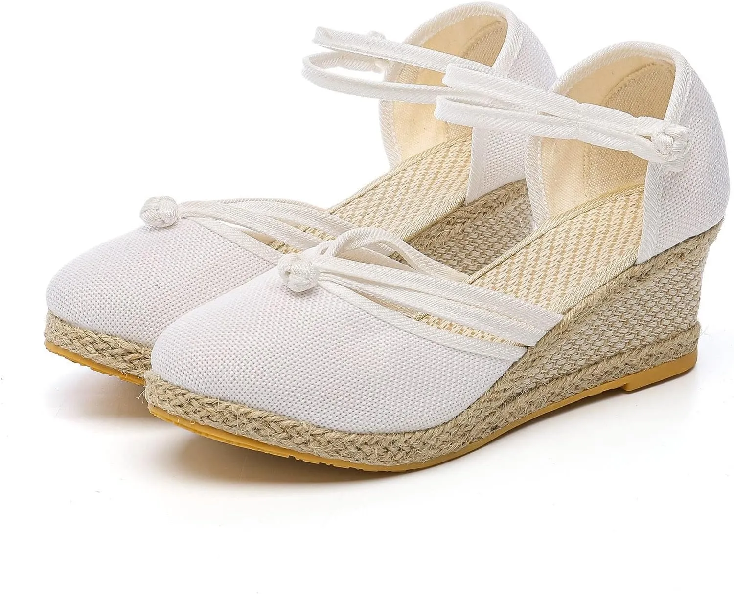 Espadrilles Wedges Sandals For Women 2025 Dressy Summer Orthopedic Closed Toe Ankle Strap Platform Chunky Slip On Sandals Beach Vacation Casual Shoes