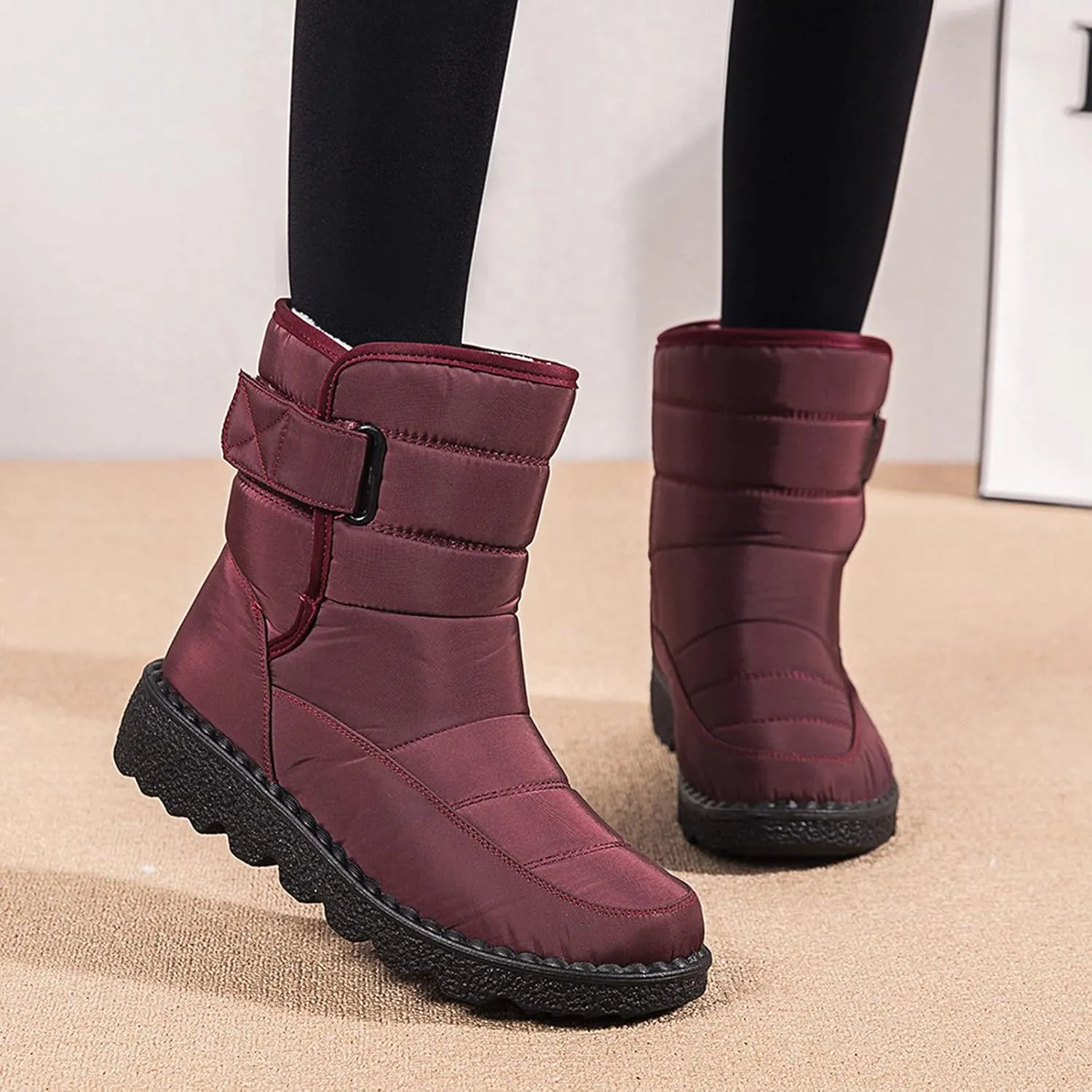 Extra Wide Width Snow Boots for Women Womens Winter Snow Boots 2023 Winter Boots Women Size 8 Slip on Women Work Boots Waterproof Slip Resistant Botas De Trabajo Para Mujer En El Frio