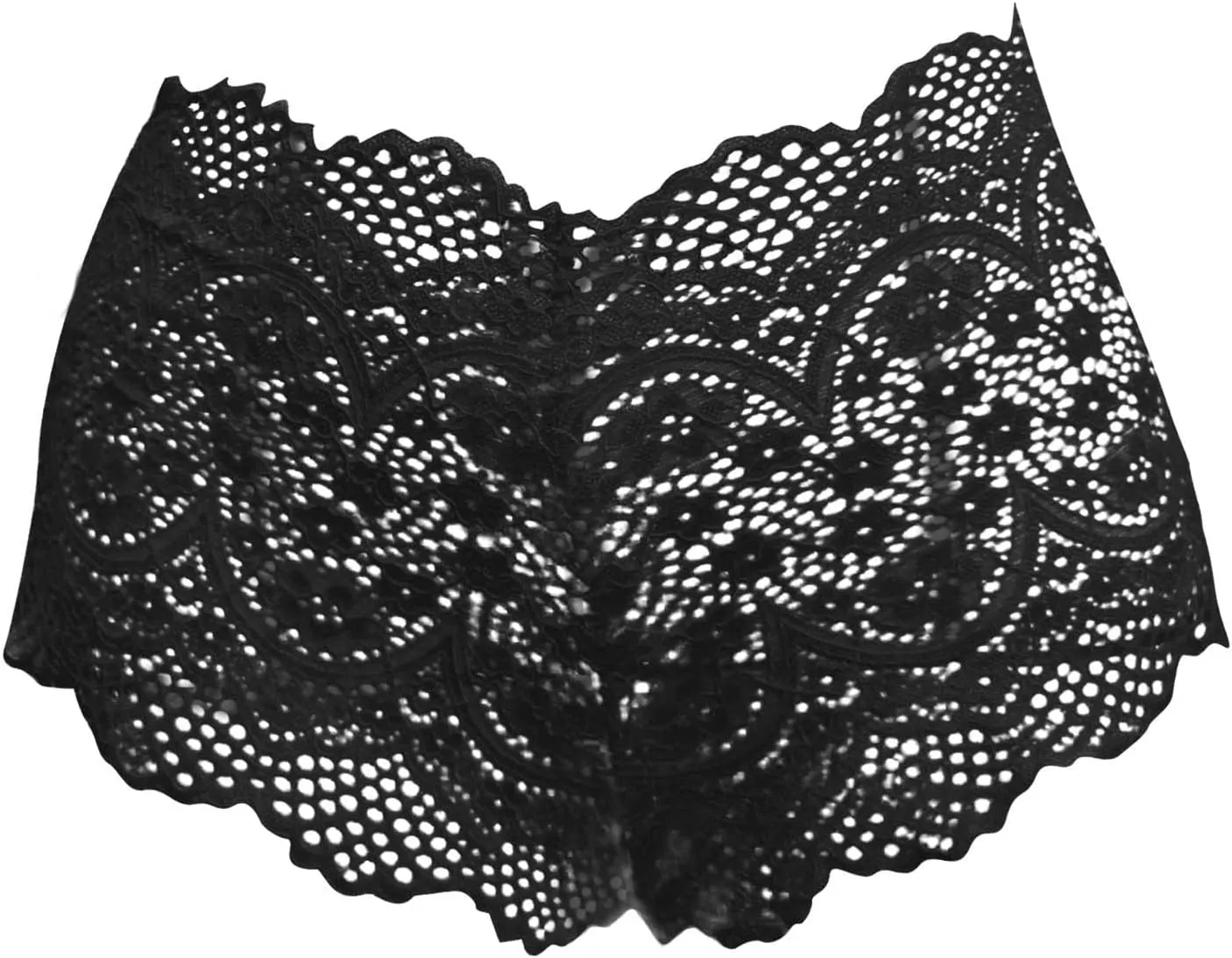 Flannel Lingerie Women's Hollow Boxers Sexy Lace Waist Waist Hip Breathable See Through Underwear Womens Pajamas Sexy