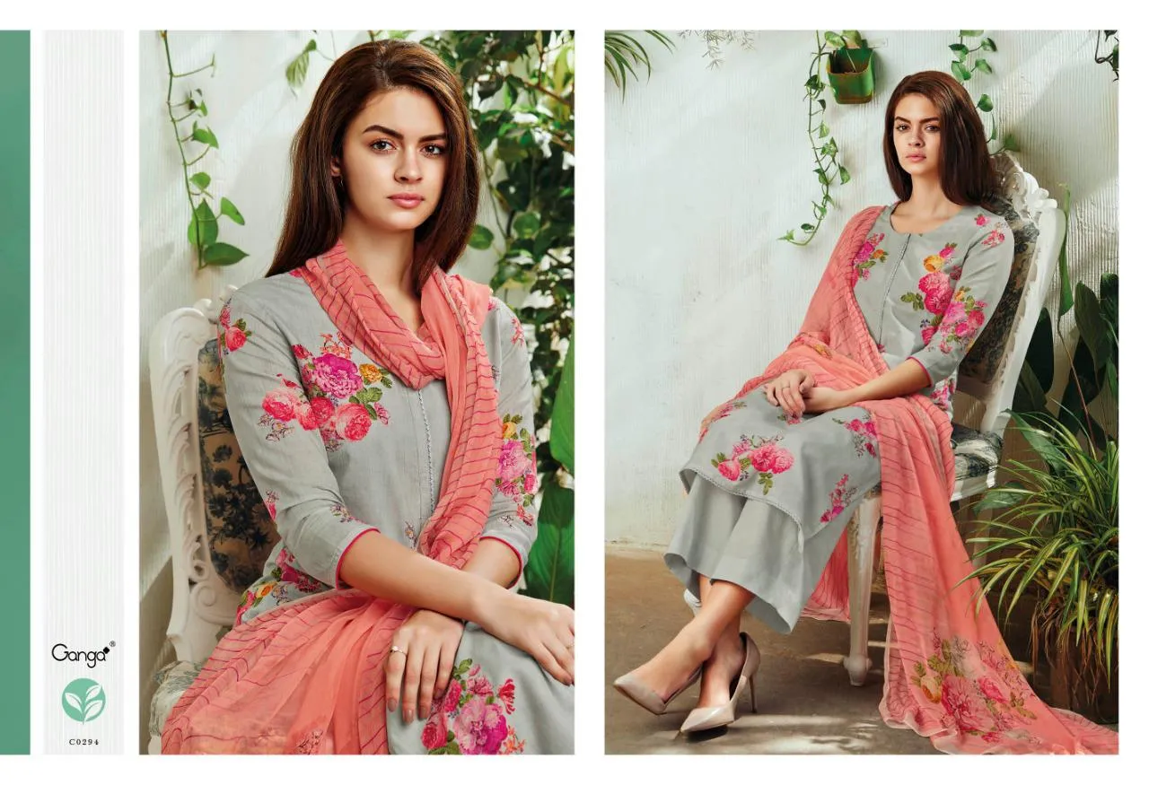 Ganga Suit Launched Iya Cotton Printed Casual Wear Salwar Suits