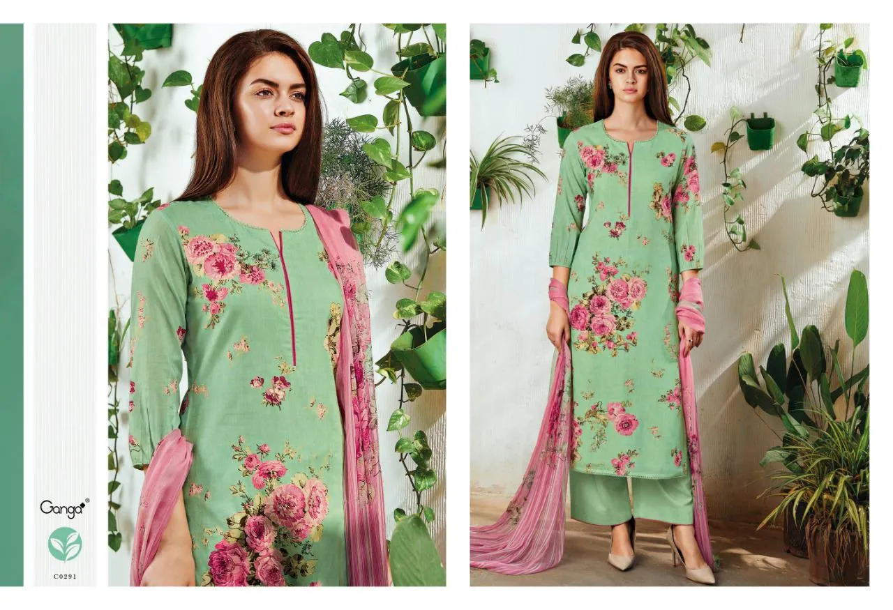 Ganga Suit Launched Iya Cotton Printed Casual Wear Salwar Suits
