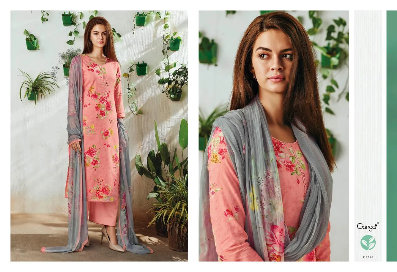 Ganga Suit Launched Iya Cotton Printed Casual Wear Salwar Suits