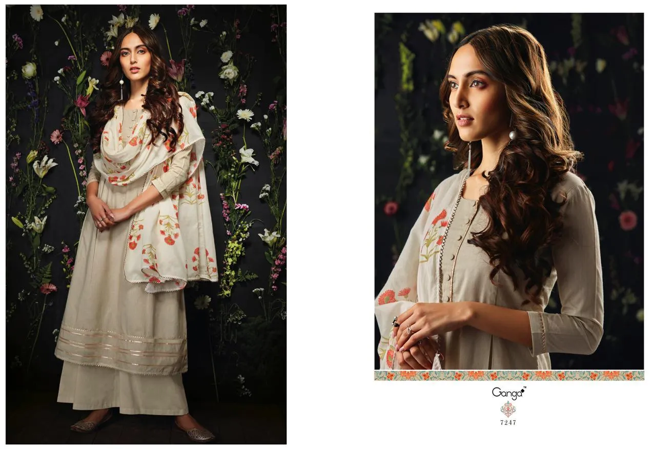 Ganga Suit Presents Harlet Cotton Printed Casual Wear salwar Suits