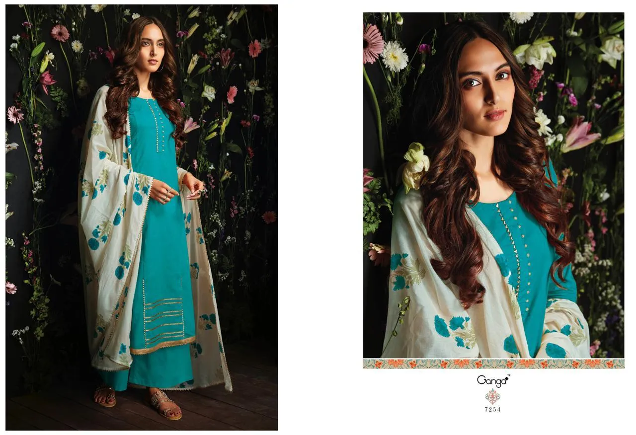 Ganga Suit Presents Harlet Cotton Printed Casual Wear salwar Suits