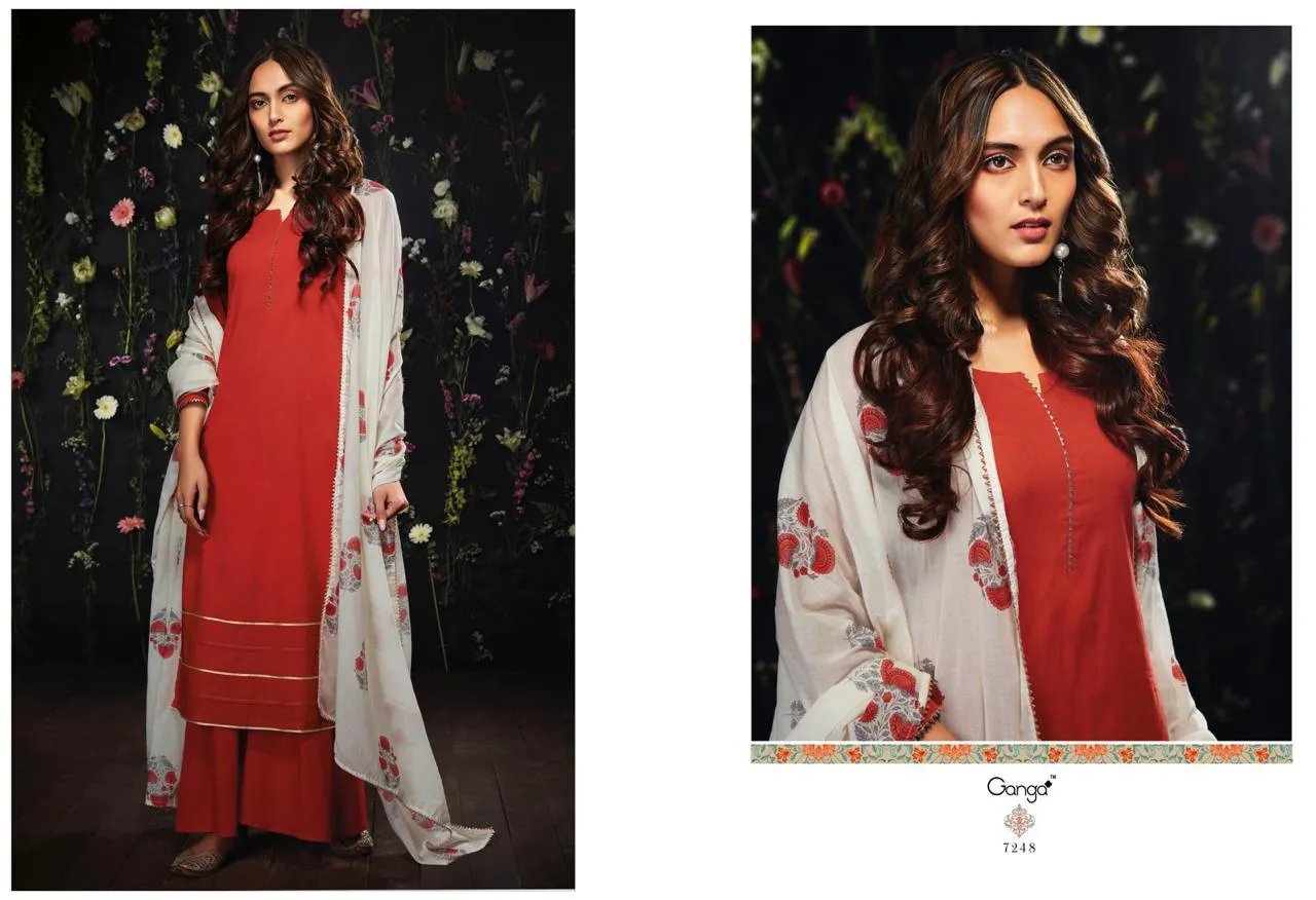 Ganga Suit Presents Harlet Cotton Printed Casual Wear salwar Suits