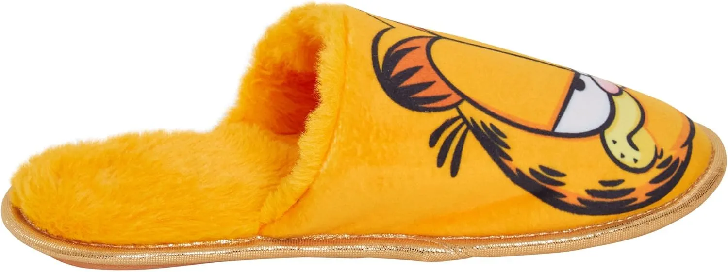 Garfield Slippers For Women Teens Girls Slip On Mules House Shoe Orange Tabby Cat Gift