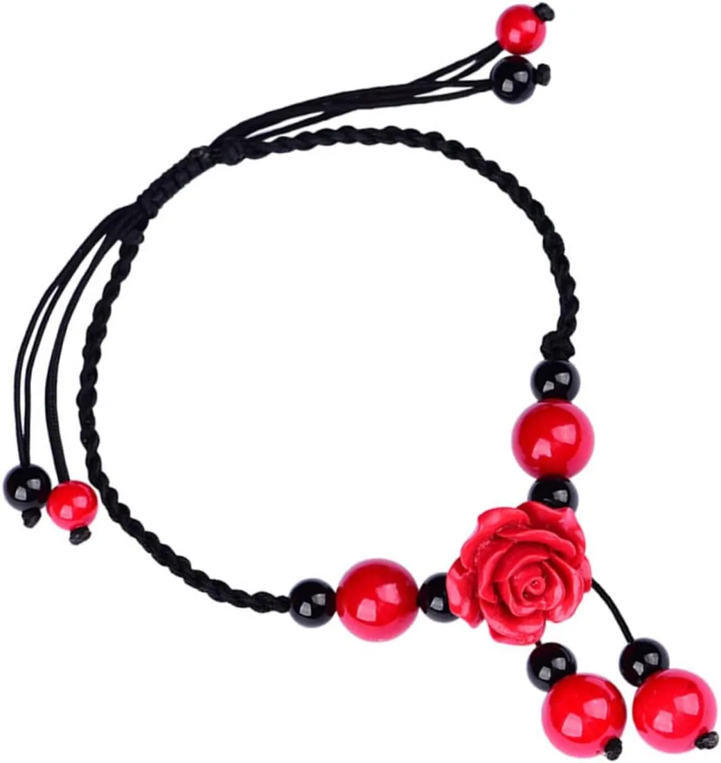 Gatuida Foot Chain Ankle Bracelet Retro Agate Anklet Ethnic Style Women's Ankle Jewelry Comfortable Fit