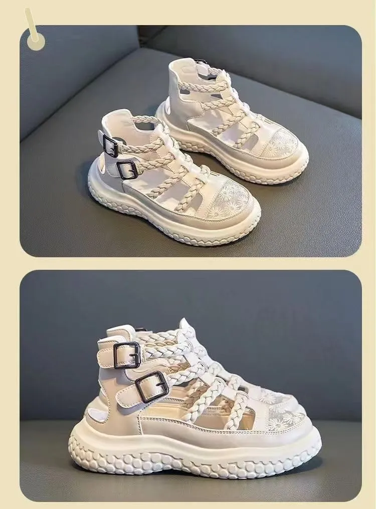 Girls Sandals Toddler/Little Kid/Big Kid Closed Toe Outdoor Soft Sole Summer Dress Shoes