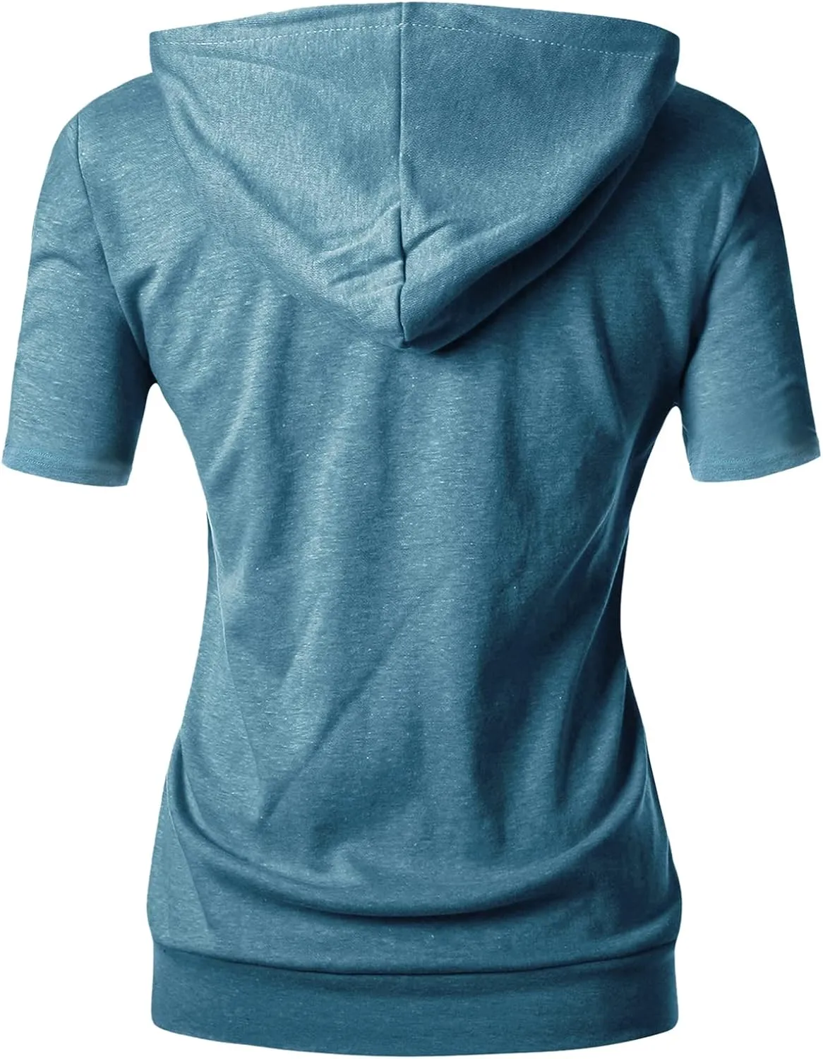 GIVON Womens Slim Fit Zip Up Hoodie Short Sleeve Thin Jacket Full Zip Sweatshirt with Plus Size