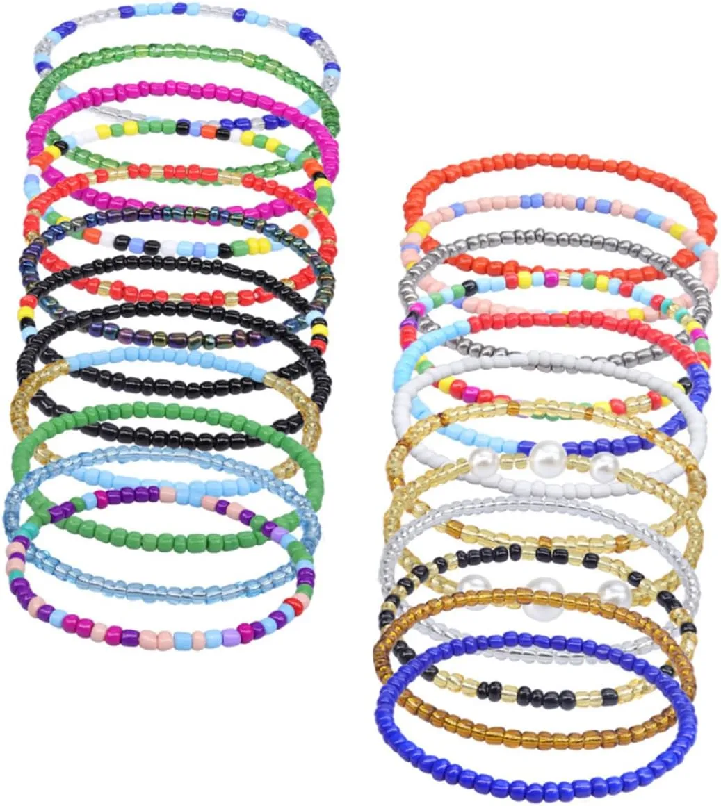 Glass Bead Anklet Beach Foot Ankle Bracelet Gemstone Bracelet Women Foot Jewelry Bracelet for Charms