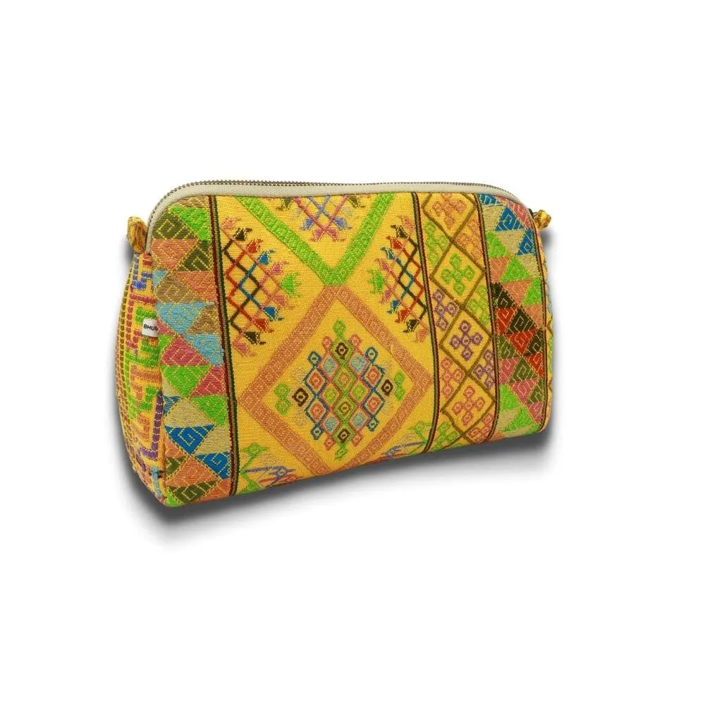 Handwoven Silk Clutch Bag- Evening Purse with Bhutanese Textile Pattern
