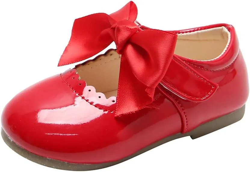 Infant Girls Wedding Dress Shoes Bow Ballet Princess Mary Jane lats First alker Sneaker Newborn Baptism Shoes