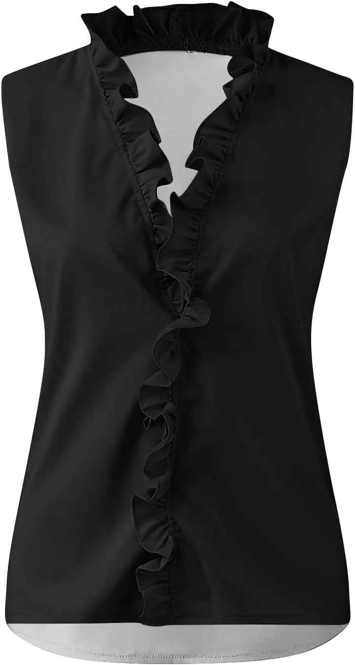 KIKX0DE Womens Tank Tops Ladies Summer Dressy Sleeveless Business Casual Blouses Office Work Shirts