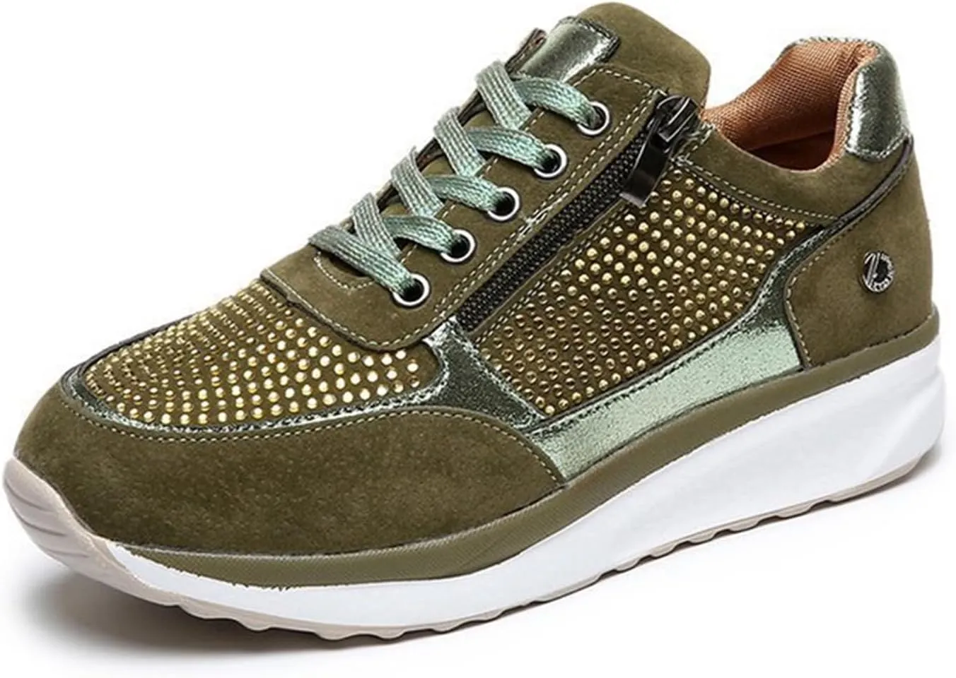 Ladmiple Shoes For Women Sneakers Trendy Walking Shoes Slip on Lady Fashion Gym Non Slip Platform Tennis Running Shoes