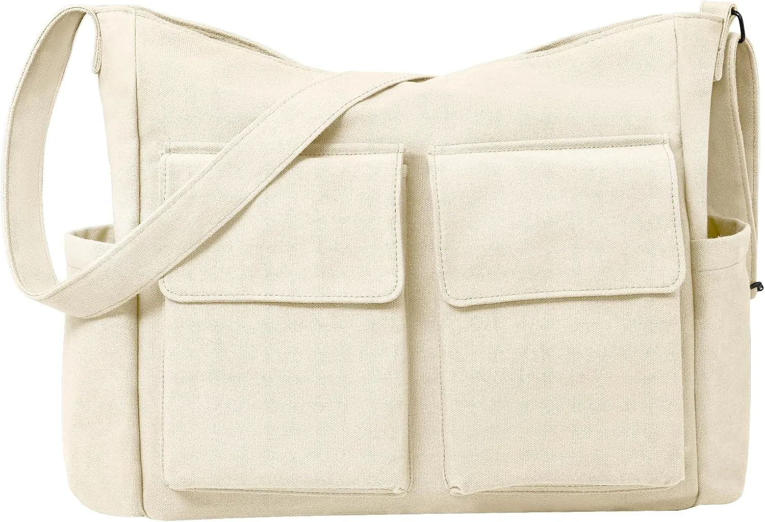 Laptop Messenger Bag for Women Men, Canvas Tote Cross-body Shoulder Bag with Laptop Sleeve, Canvas Messenger Bag for Work