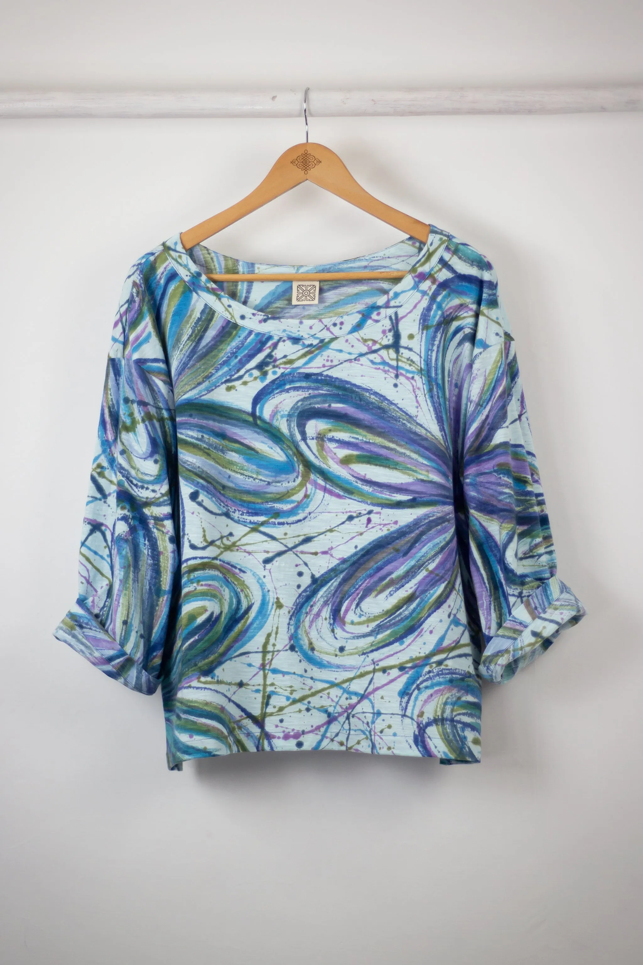 Leeni Top 5064S - Flower Power Blues