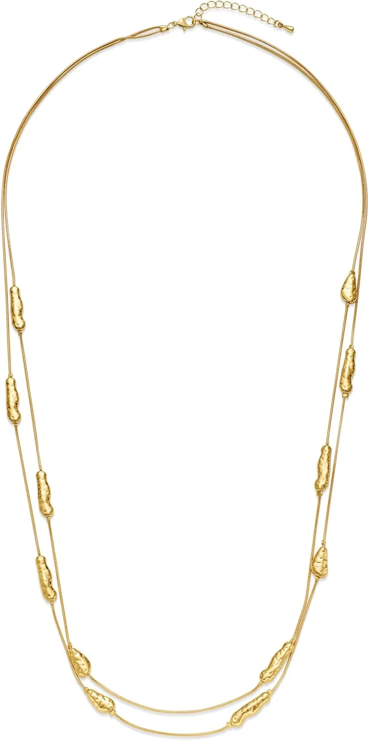 Long Gold Necklace Stack Dainty Gold Chain for Women Trendy Delicate Thin Chain Simple Layered Necklace Everyday Jewelry