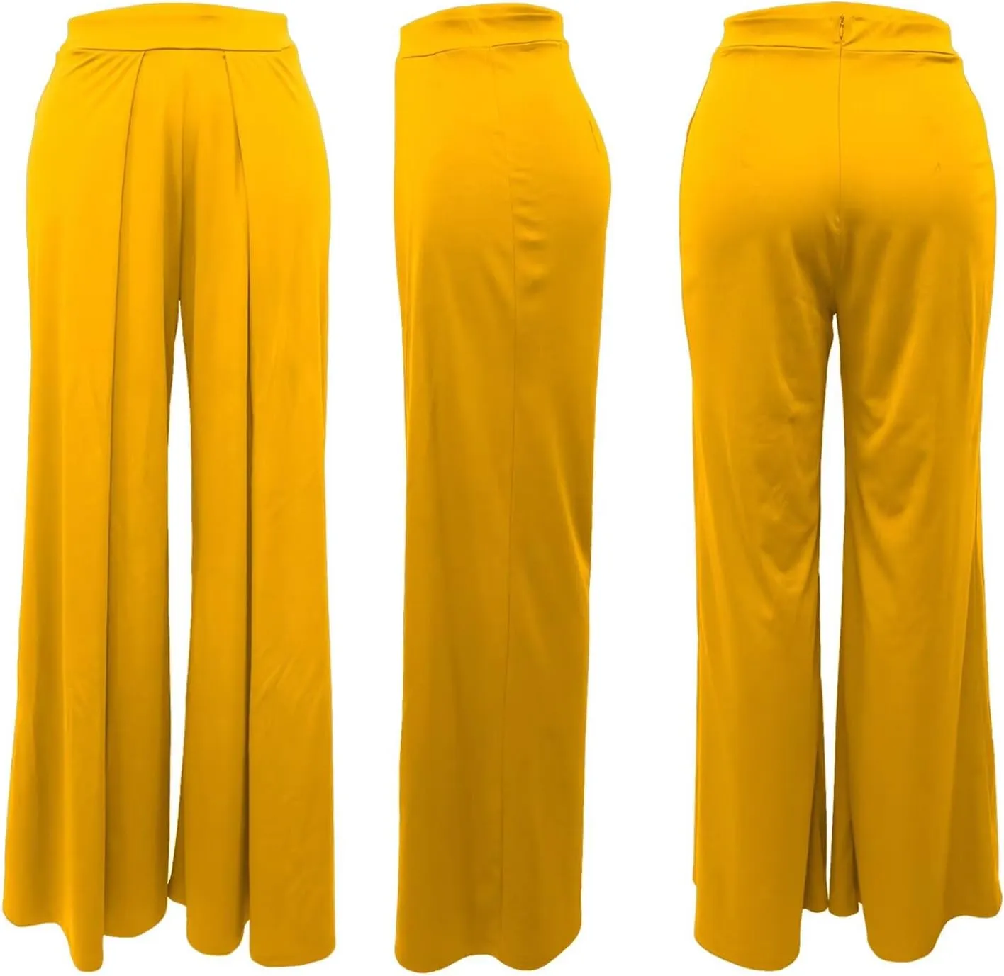 LROSEY Women Flowy High Waisted Wide Leg Dress Pants Pleated Palazzo Trousers for Casual Business Work Office Suit