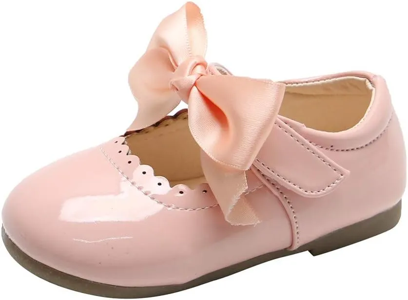 Mary Jane Dress Shoes for Girl Toddler Kid Butterfly Knot Princess Leather Shoes Sandals Ballerina Flats Shoes