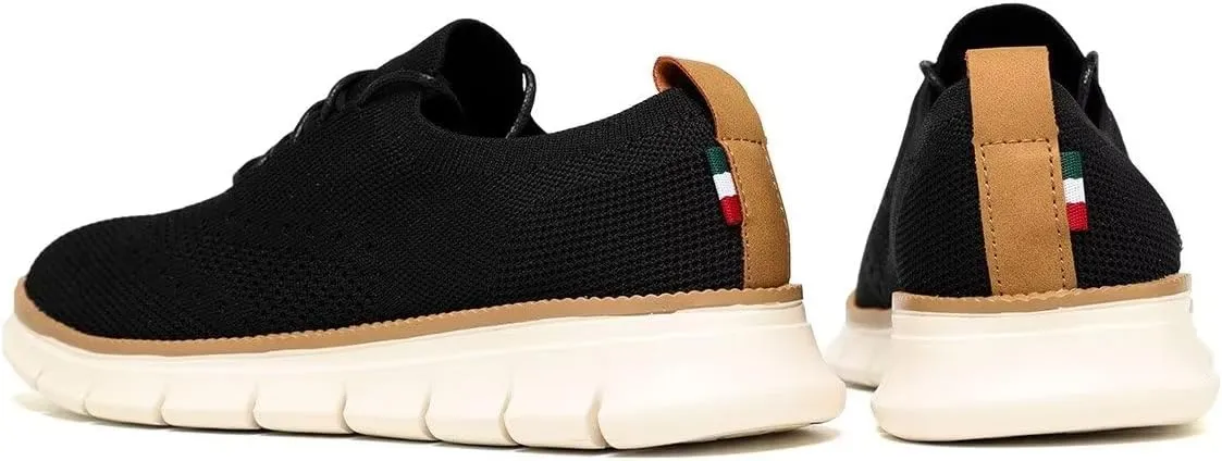 Men's Casual Dress Shoes Slip on Oxfords Business Walking Work Sneakers Fashion Mesh Lightweight Soft Sole