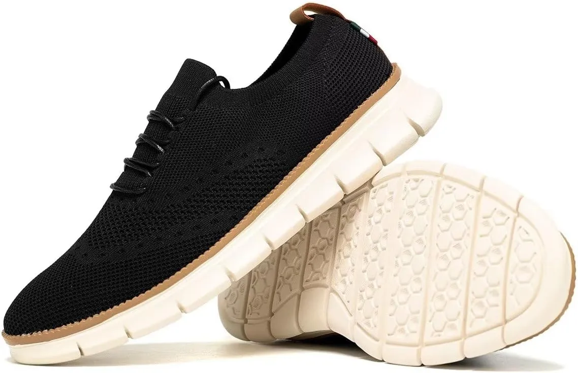 Men's Casual Dress Shoes Slip on Oxfords Business Walking Work Sneakers Fashion Mesh Lightweight Soft Sole