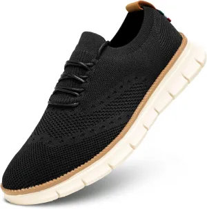Men's Casual Dress Shoes Slip on Oxfords Business Walking Work Sneakers Fashion Mesh Lightweight Soft Sole