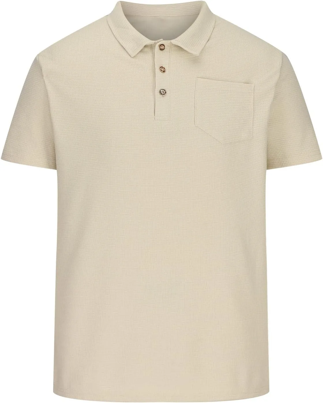 Men's Polo Shirts Quick-Dry Moisture-Wicking Casual Golf Shirt Short Sleeve Casual Solid Turndown Fashion Button Tops Shirts