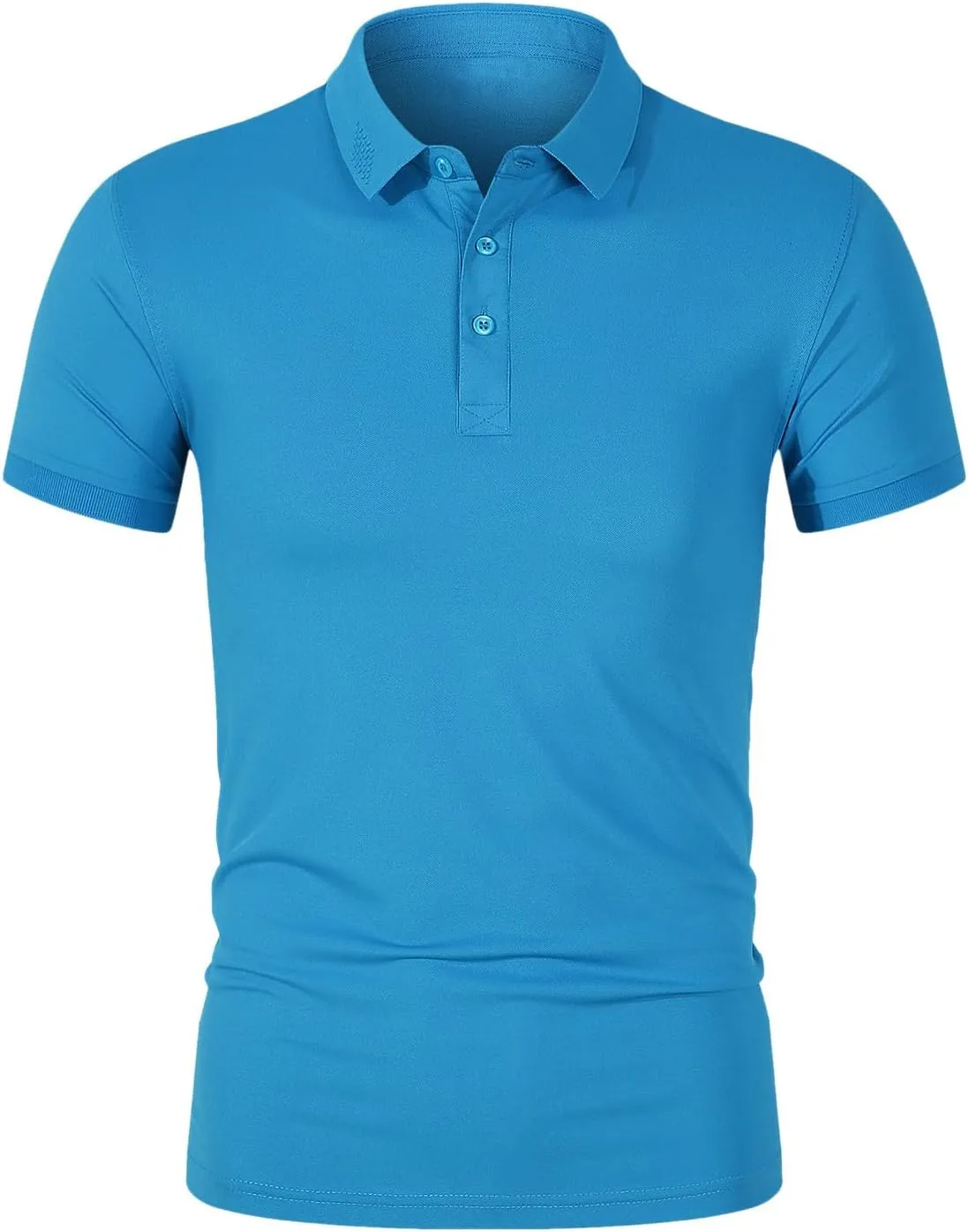 Men's Polo Shirts Short Sleeve Buttons Golf Shirt Casual Collared Shirt Lightweight Slim Fit Business Work Shirts