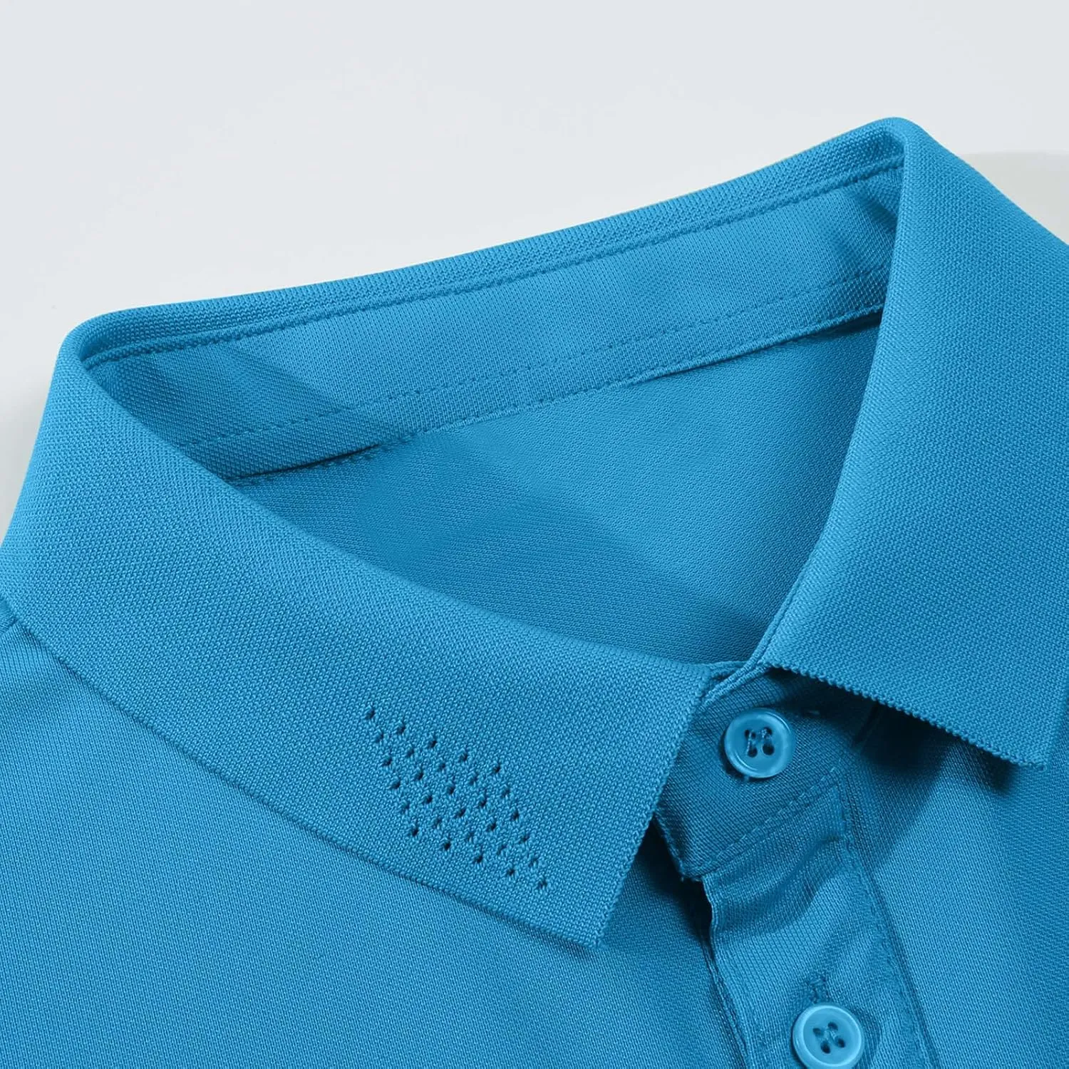 Men's Polo Shirts Short Sleeve Buttons Golf Shirt Casual Collared Shirt Lightweight Slim Fit Business Work Shirts