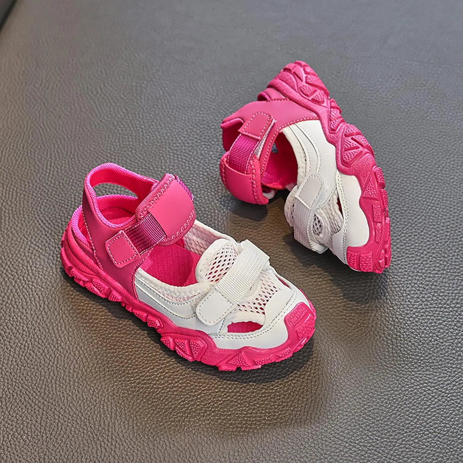 Mnplciea Girls Sandals Summer Comfortable Kids Sandles Breathable Hiking Sandals Outdoor Beach Shoes Water Shoes