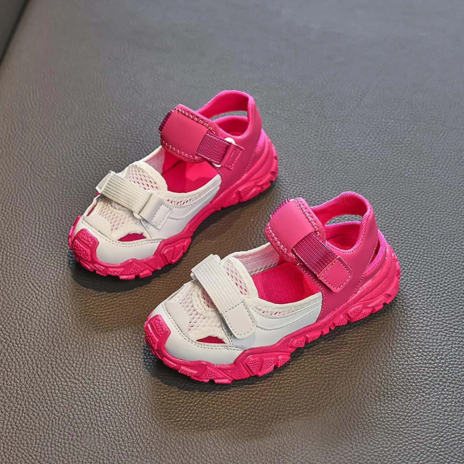 Mnplciea Girls Sandals Summer Comfortable Kids Sandles Breathable Hiking Sandals Outdoor Beach Shoes Water Shoes