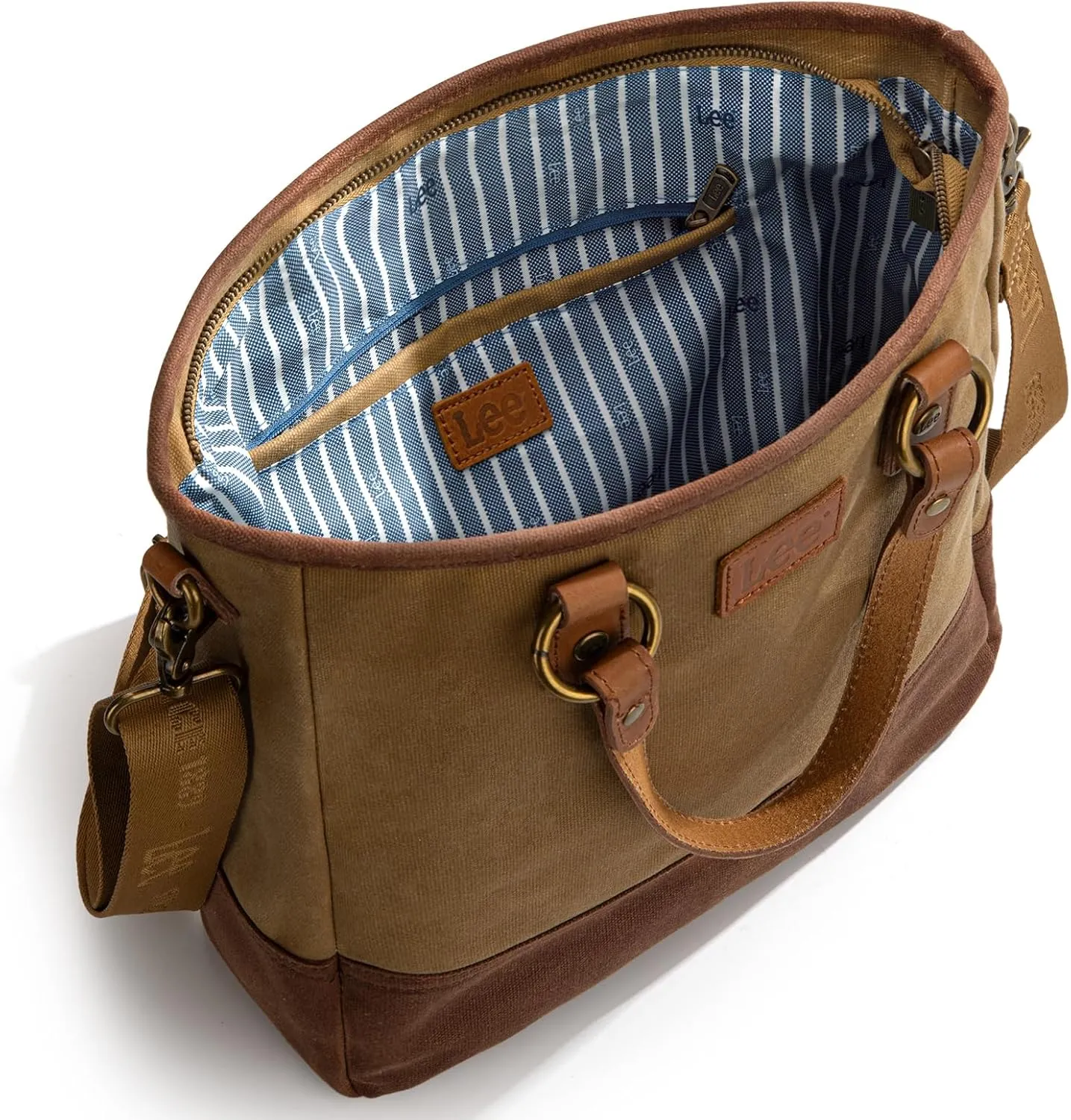 Montana West x Lee Waxed Canvas Tote Bag for Women Top-Handle Handbag Shoulder Bag with Adjustable Detachable Wide Strap