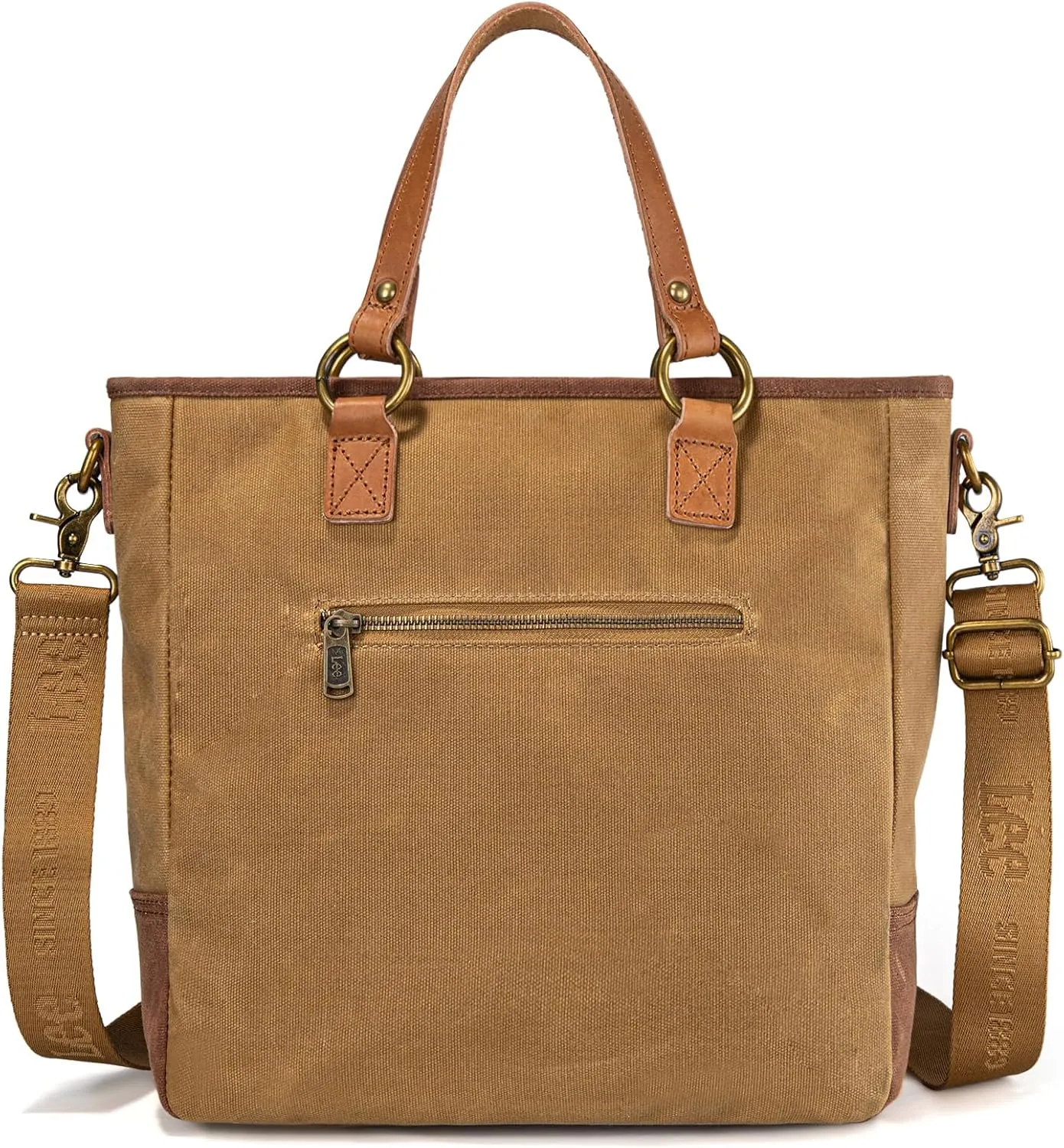 Montana West x Lee Waxed Canvas Tote Bag for Women Top-Handle Handbag Shoulder Bag with Adjustable Detachable Wide Strap