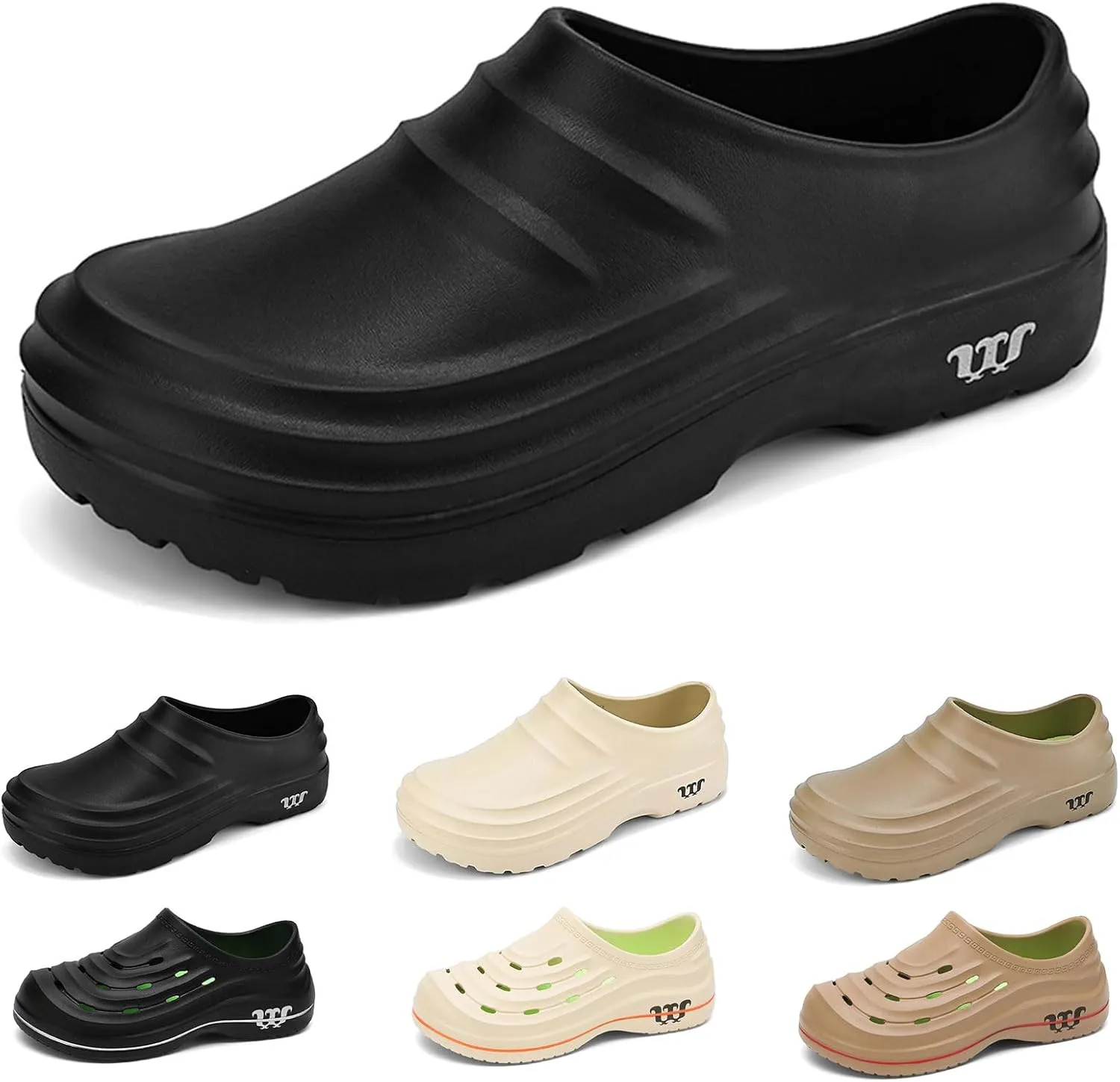 Mule Clog Women Men Comfortable Non Slip Resistant Work Shoes Waterproof Breathable Armadillo Clogs Ideal for Nurse Healthcare Kitchen Food Service Garden Unisex