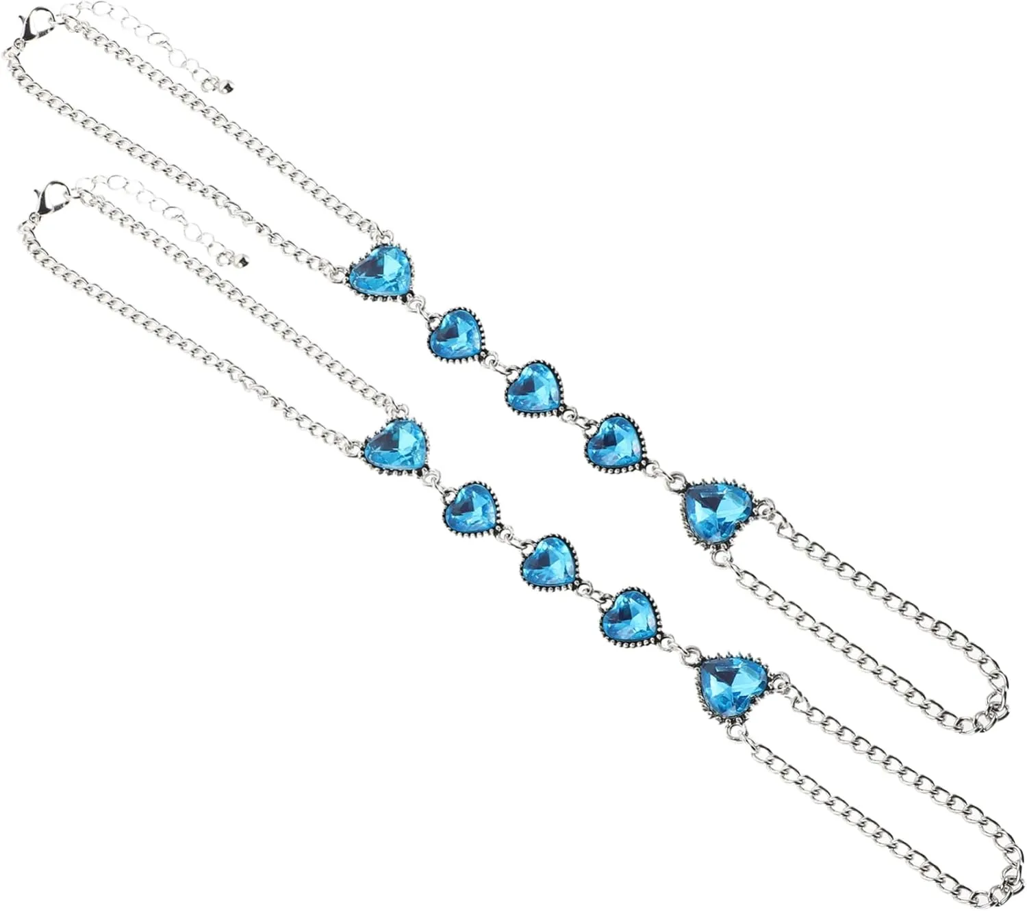 NOLITOY 2pcs Rhinestone Toe Anklet Foot Chain for Women Adjustable Fashion Jewelry for Beach Jewelry Accessory