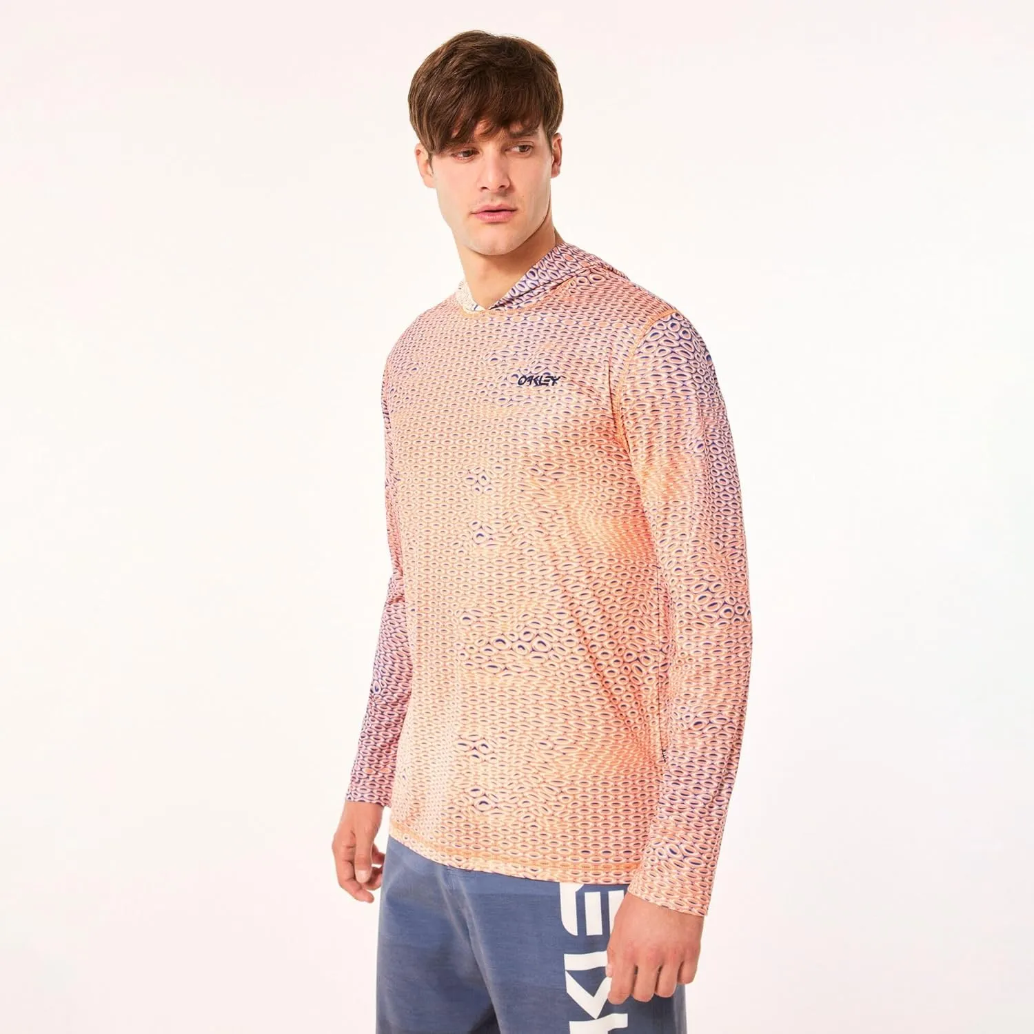 Oakley Men's Standard Rainbow Recycled Hooded Rashguard