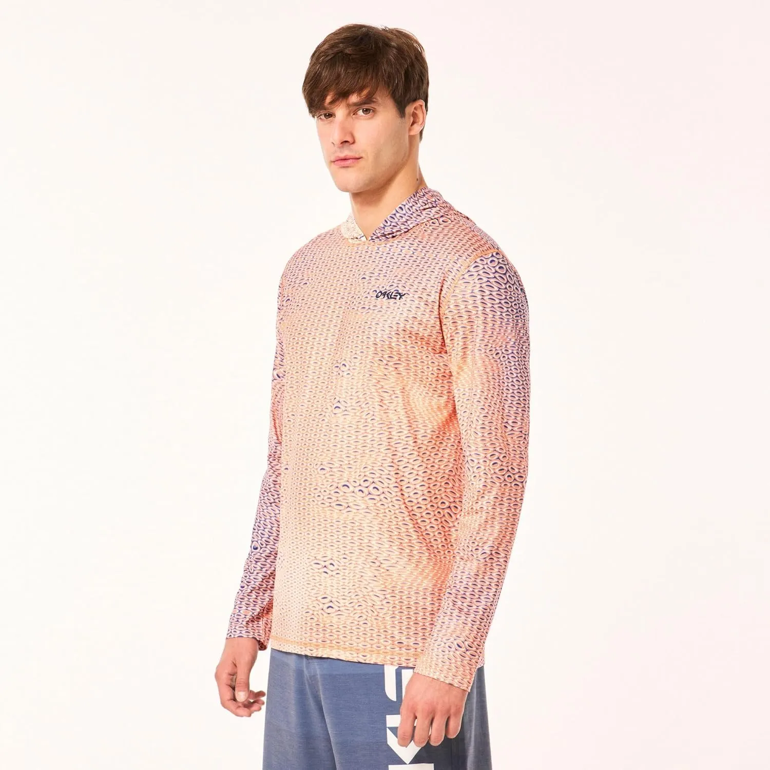 Oakley Men's Standard Rainbow Recycled Hooded Rashguard