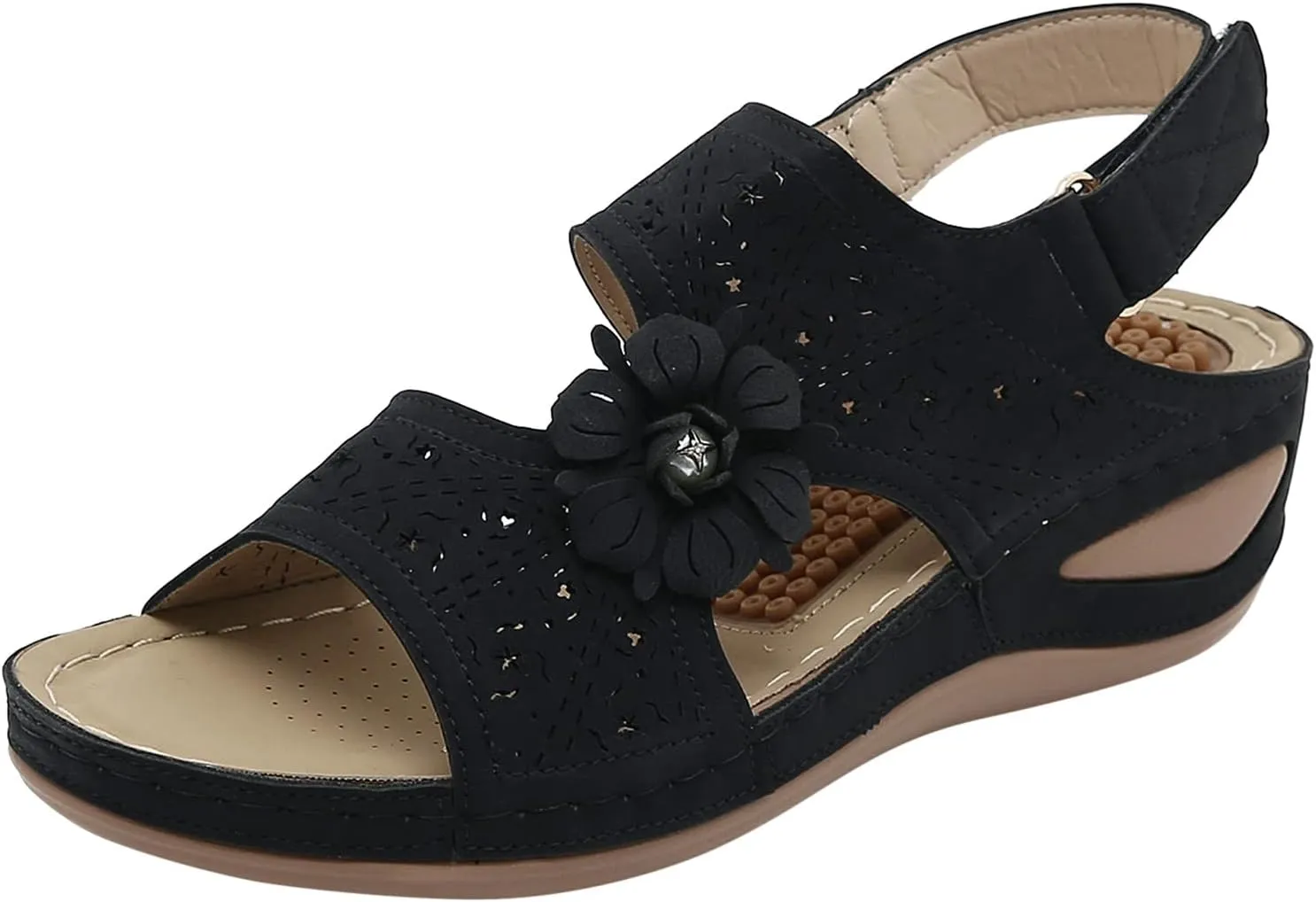 Orthopedic Platform Wedge Sandals for Women Womens Summer Sandals Size 8.5 Brown Sandals Women Dressy Wide Feet Plantar Fasciitis Sandal Orthopedic Sandal Shoes for Women Womens Sandals Size 5