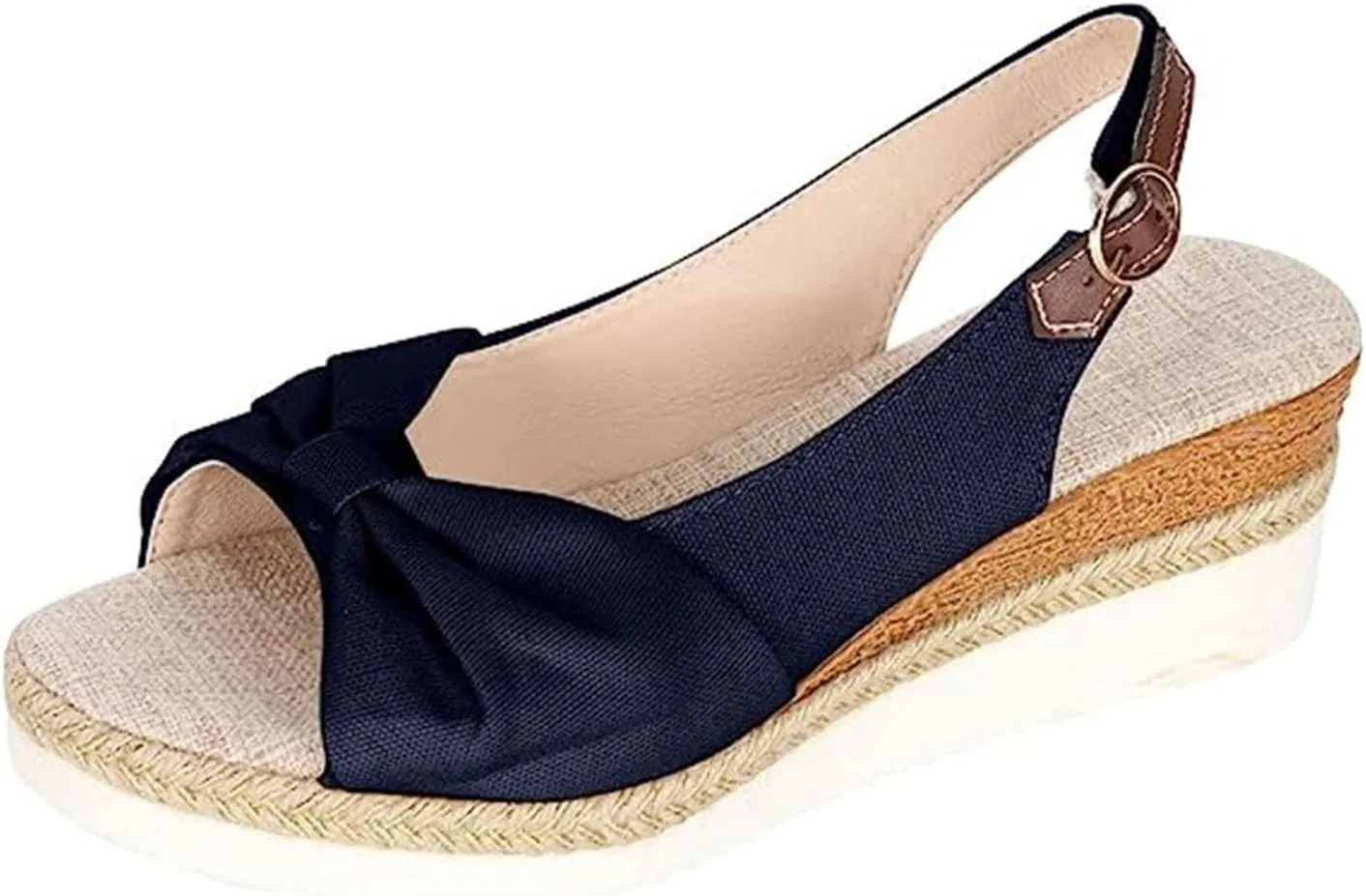 Orthopedic Sandals for Women Arch Support Wedge Sandals, Summer Dressy Open Toe Ankle Strap Platform Sandal Beach Casual Slip on Dress Shoes Comfortable Walking Slippers
