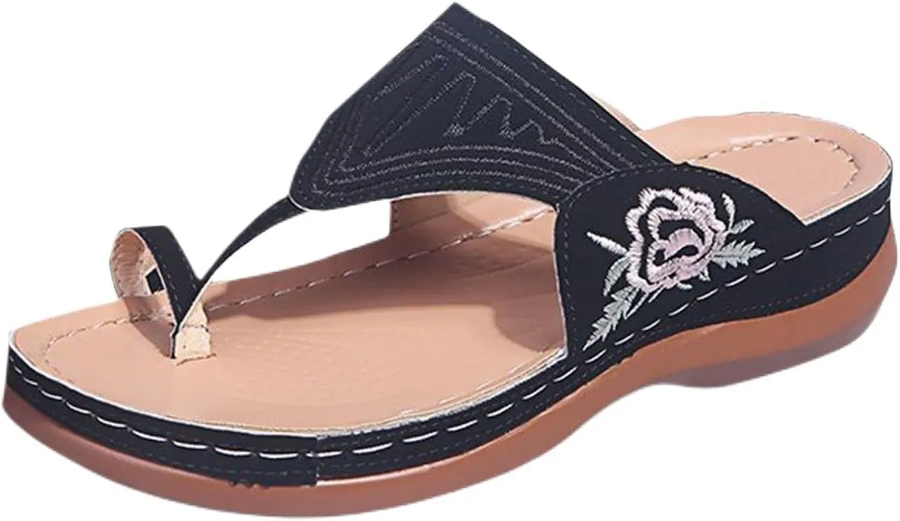 Orthopedic Sandals for Women Platform Flip Flops Comfortable Arch Support Sandals Slippers Open Toe Beach Summer Shoes