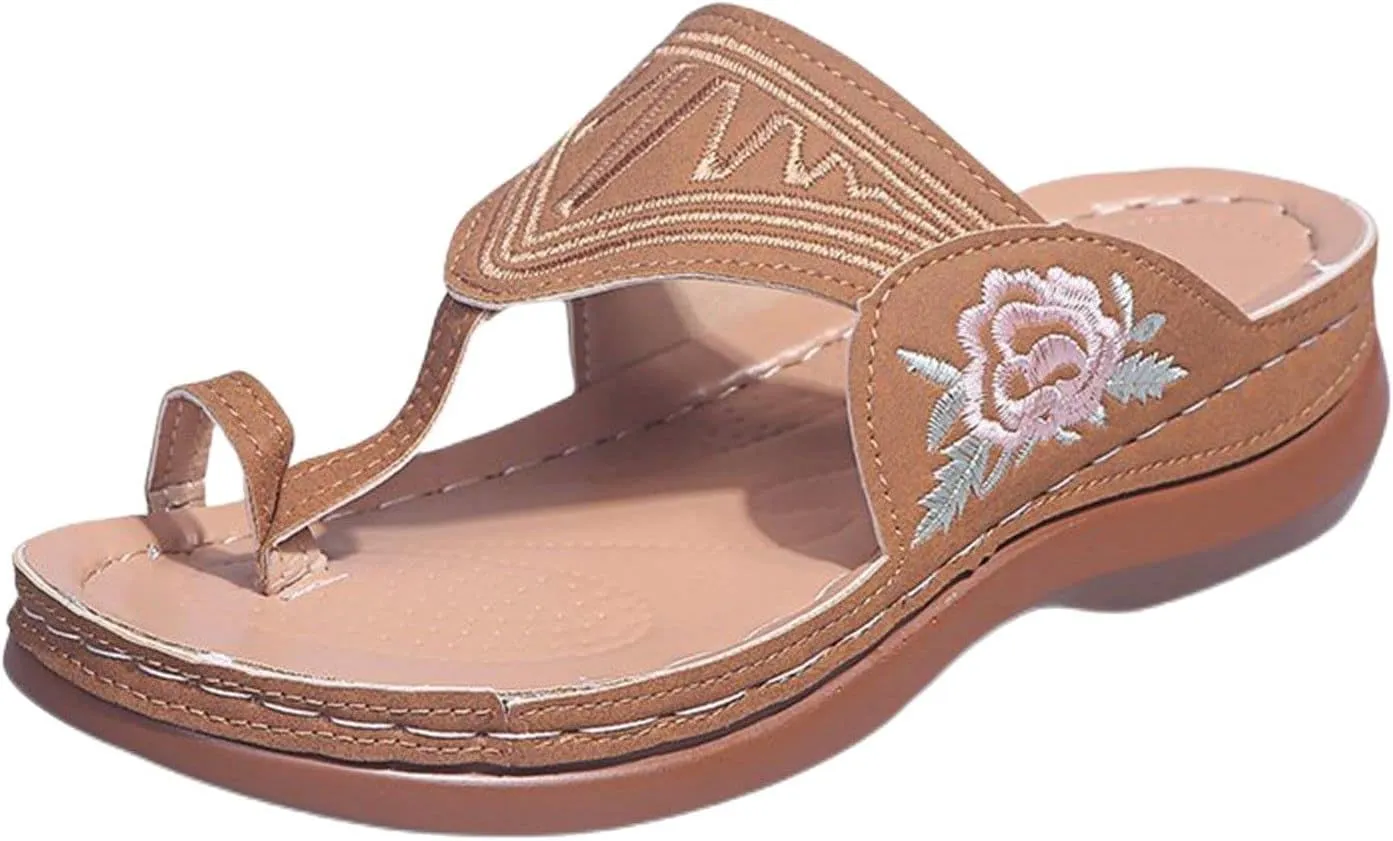 Orthopedic Sandals for Women Platform Flip Flops Comfortable Arch Support Sandals Slippers Open Toe Beach Summer Shoes
