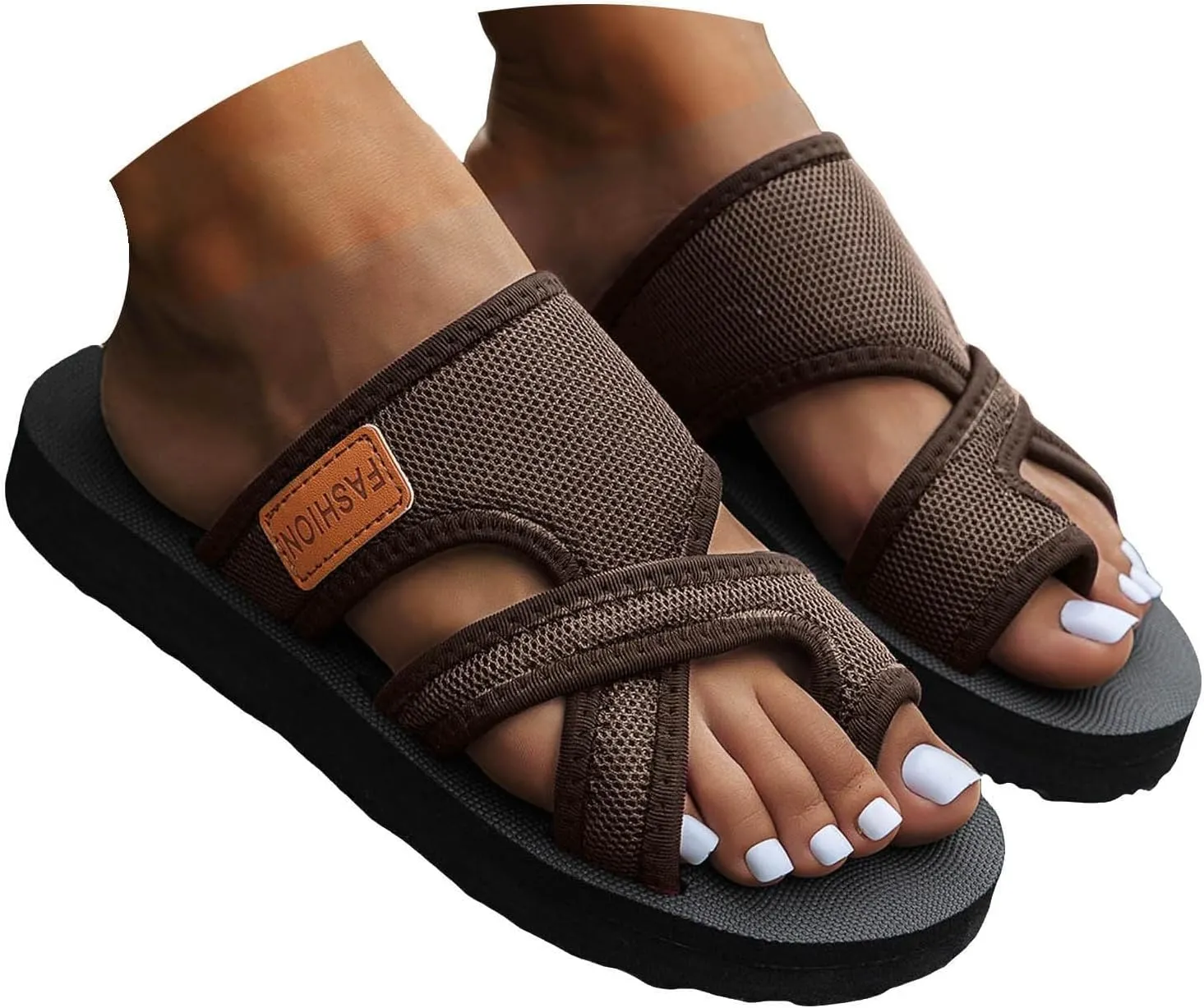 Orthopedic Sandals for Women Summer Casual Open Toe Beach Vacation Shoes Arch Support Wedge Flip Flops Comfortable Dressy Casual Beach Slippers