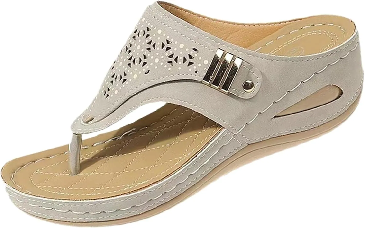 Orthopedic Sandals for Women Summer Dressy Comfortable Arch Support Wedge Open Toe Platform with Silppers on Beach Dress 2025 Casual Flat Non-Slip Shoes Vacation Slippers Non Slip Flip Flops