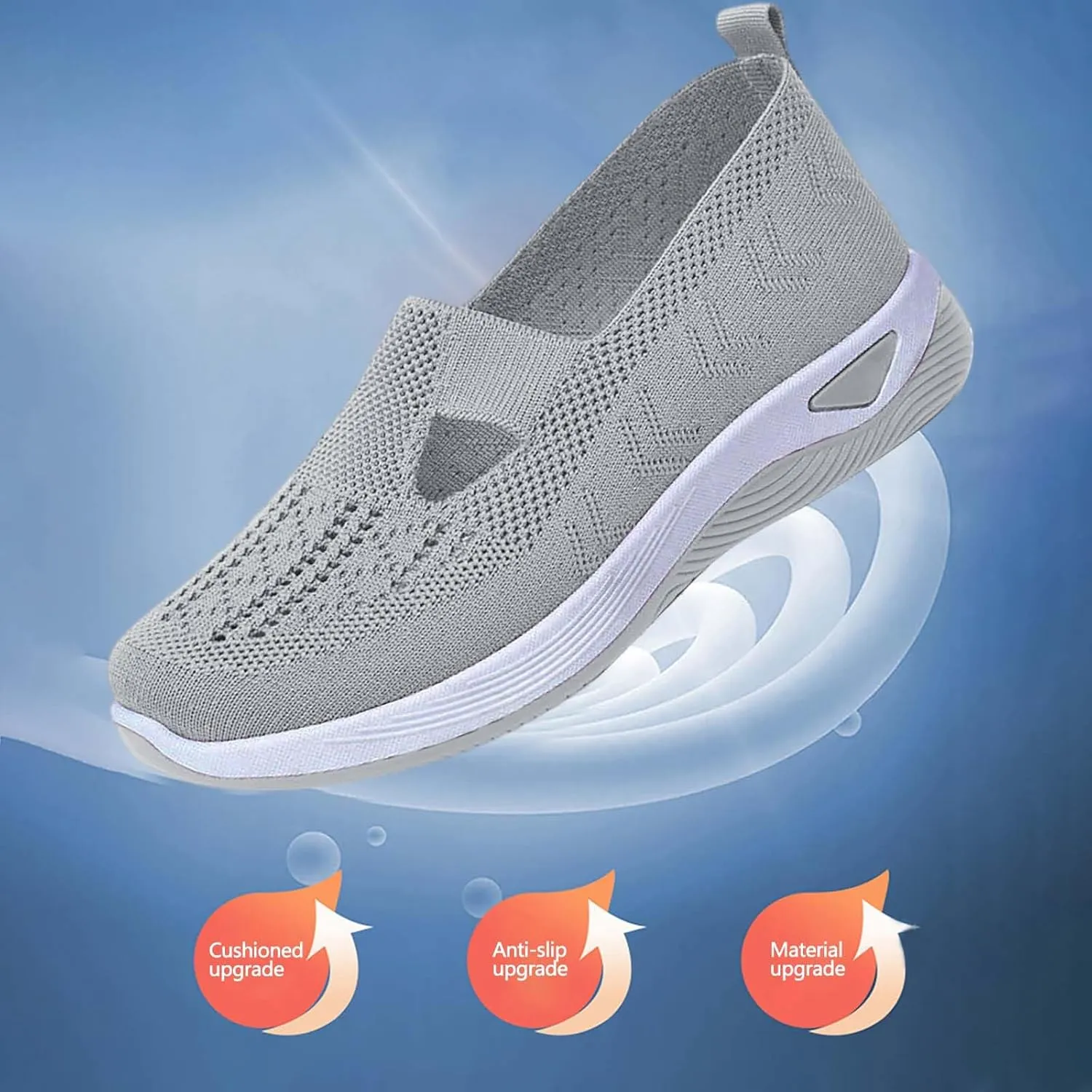 Orthopedic Shoes for Women 2025, Women Wide Width Breathable Walking Comfortable Slip on Sneakers, Food Service Lightweight Sneaker, Nurse Shoes Arch Support Sneakers