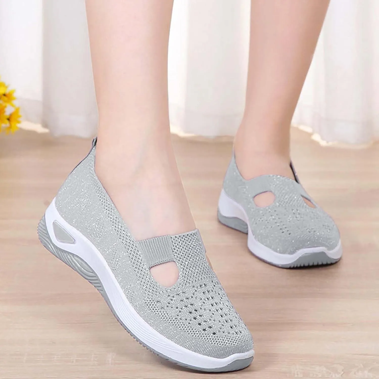 Orthopedic Shoes for Women 2025, Women Wide Width Breathable Walking Comfortable Slip on Sneakers, Food Service Lightweight Sneaker, Nurse Shoes Arch Support Sneakers