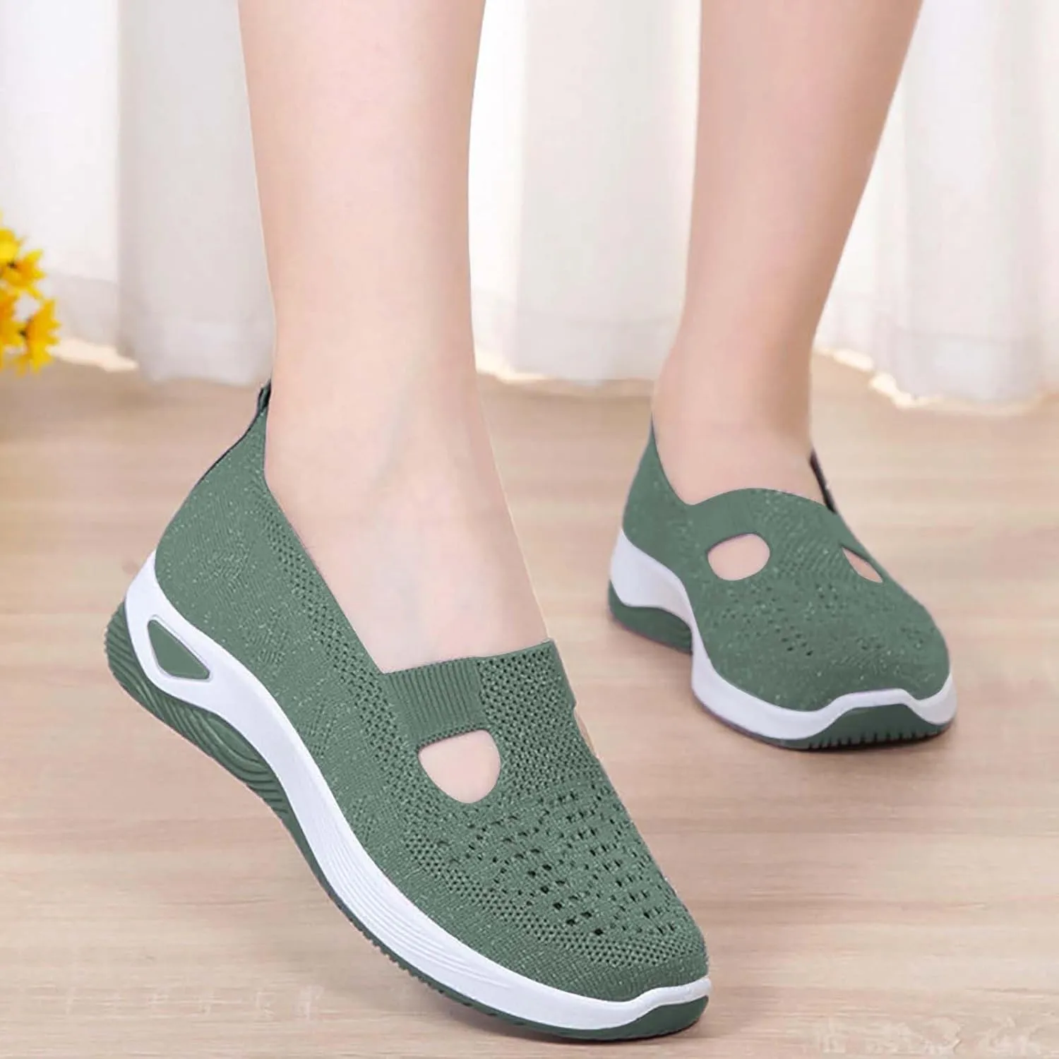 Orthopedic Shoes for Women 2025, Women Wide Width Breathable Walking Comfortable Slip on Sneakers, Food Service Lightweight Sneaker, Nurse Shoes Arch Support Sneakers