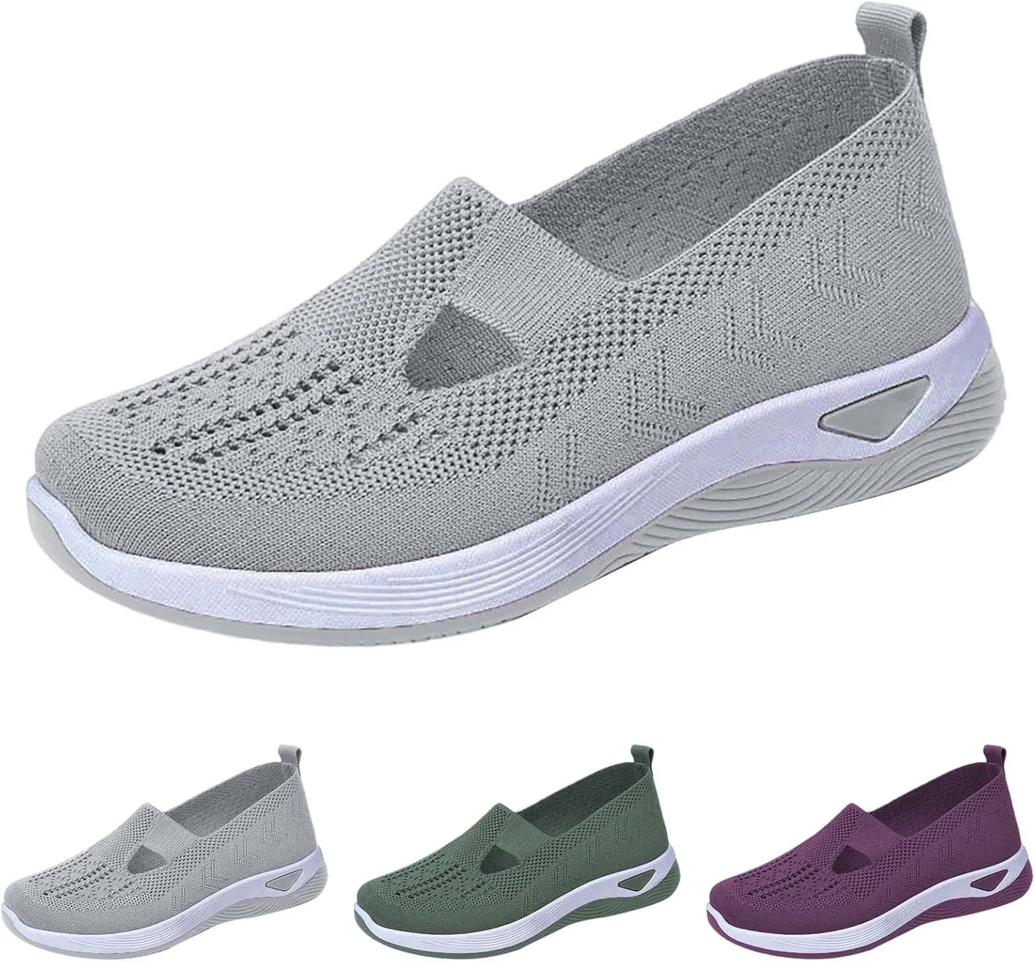 Orthopedic Shoes for Women 2025, Women Wide Width Breathable Walking Comfortable Slip on Sneakers, Food Service Lightweight Sneaker, Nurse Shoes Arch Support Sneakers