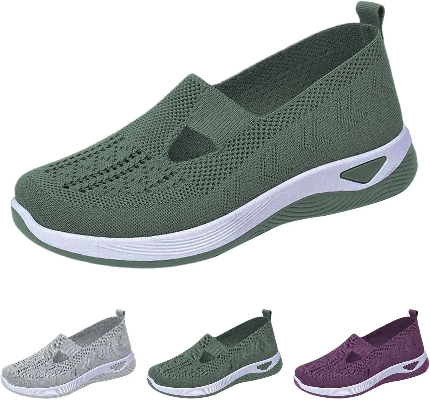 Orthopedic Shoes for Women 2025, Women Wide Width Breathable Walking Comfortable Slip on Sneakers, Food Service Lightweight Sneaker, Nurse Shoes Arch Support Sneakers